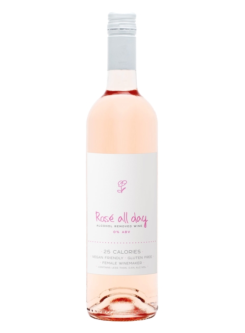 Rose All Day Zero (Alcohol Removed Wine) - Front of Bottle