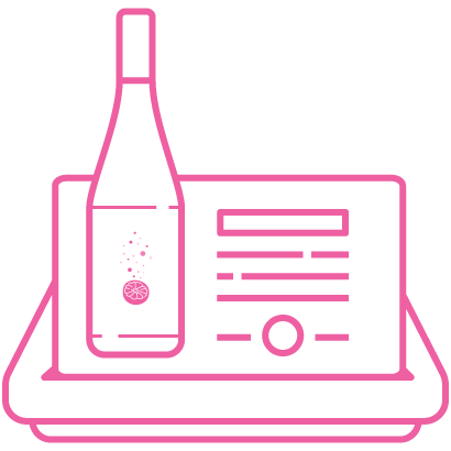 Rose All Day Icon - Spritz Grapefruit Shelf Talker